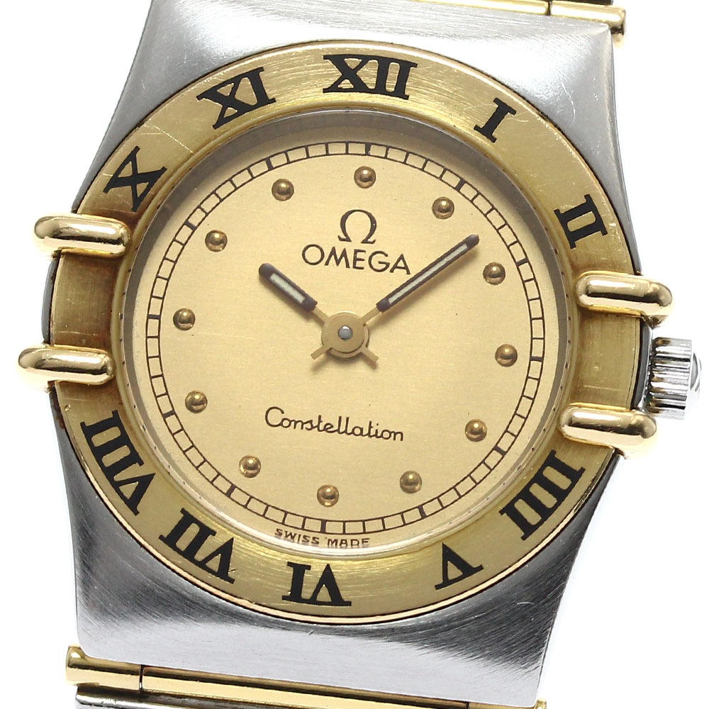 オメガ OMEGA コンステレーション YGベゼル フルバー クォーツ レディース _901537【中古】