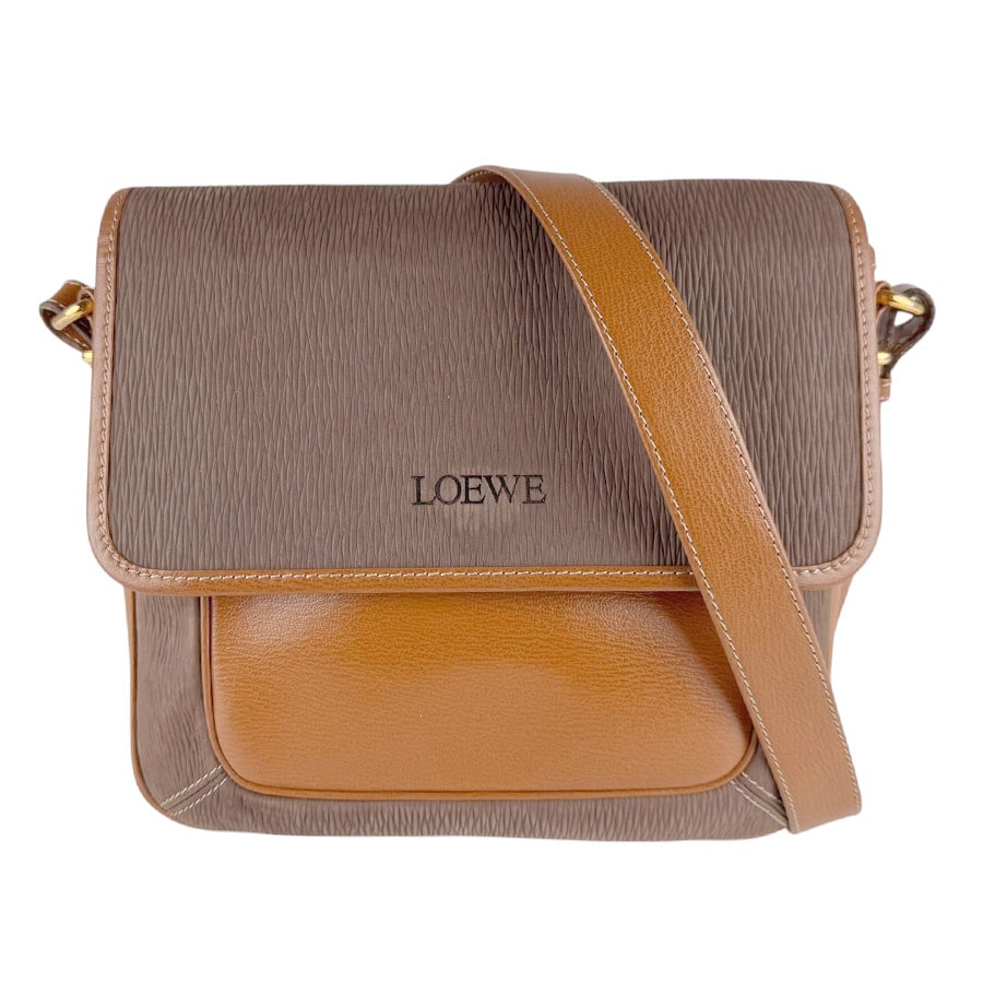 ロエベ LOEWE ショルダーバッグ レザー ブラウン レディース z9615