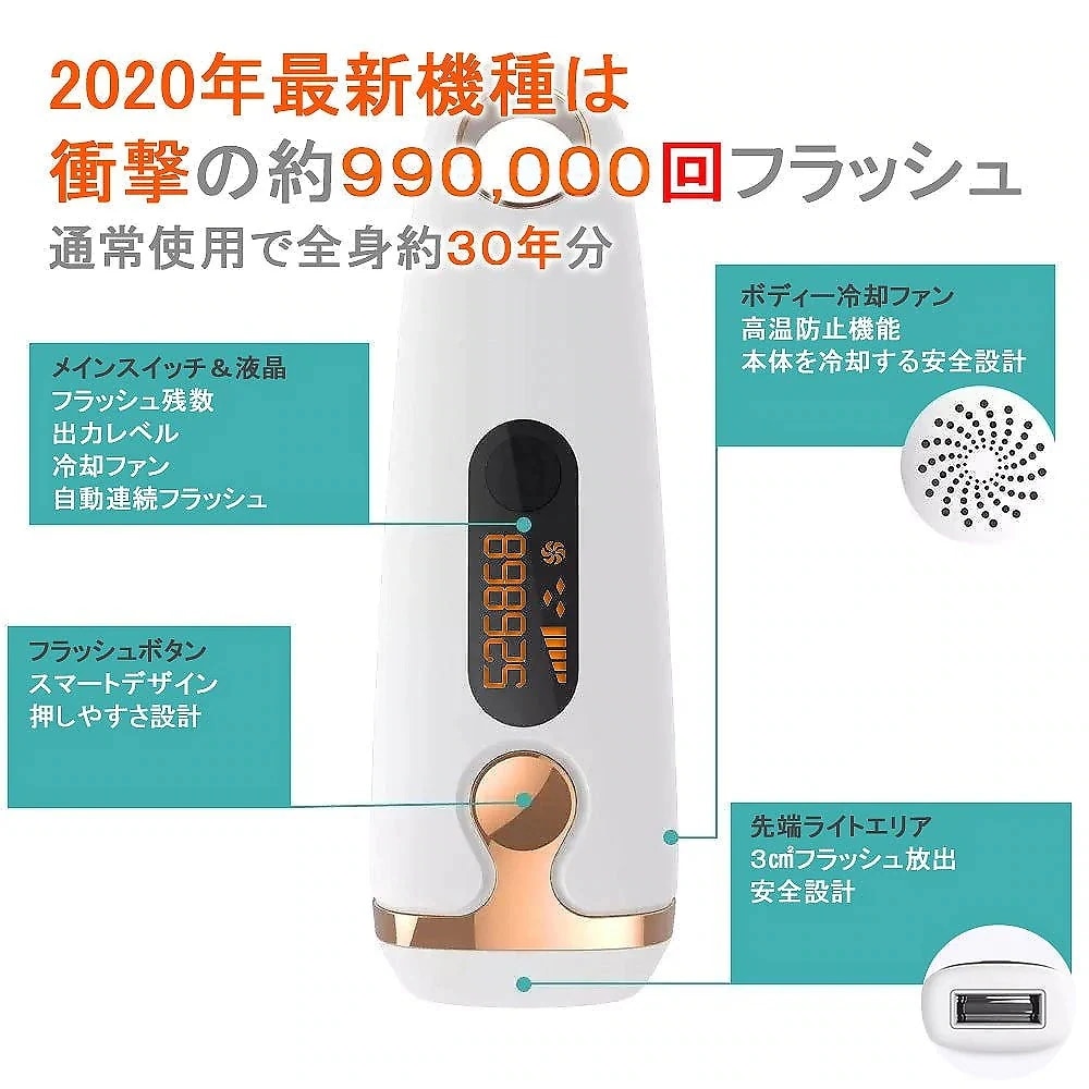 クーポンを使用する好評中庭用レーザー脱毛器 [IPL光脱毛 5段階パワー調節 男女兼用