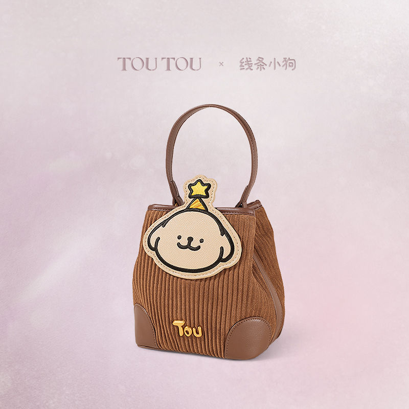 []TOUTOU透き通ったライン子犬オリジナル旺旺水バケツバッグ斜めがけバッグ