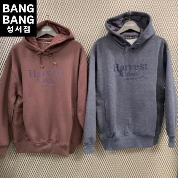 ビッグサイズ HC04 冬の男性用フード付き 起毛ポケット 長袖Tシャツ オーバーフィット レタリング シボリ袖 (S43284679) 6,471円