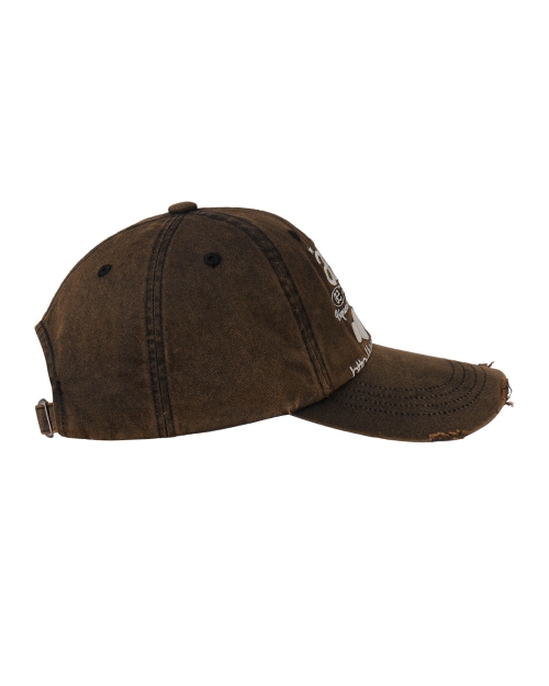 【AEAE】 WEB LOGO DAMAGED CAP [DARK BROWN] キャップ 正規品