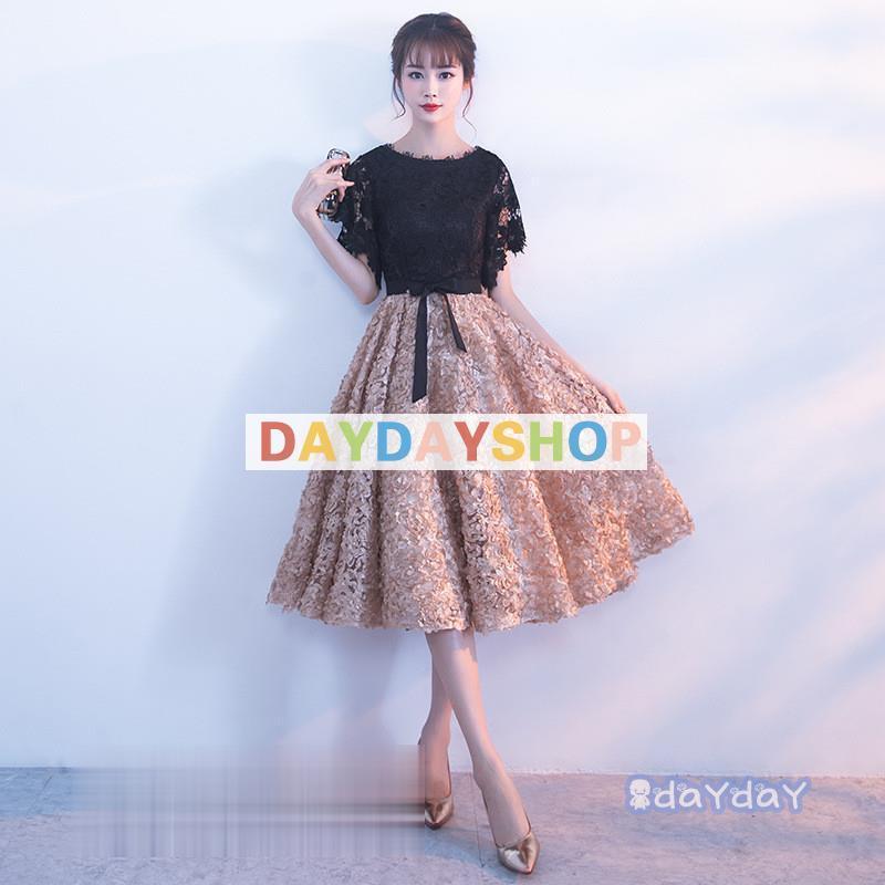 【迅速出荷】 結婚式 ワンピース パーティードレス フォーマルドレス お呼ばれ ドレス 安い 上品 食事会 二次会 同窓会 成人式 謝恩会 袖あり 20代 30代 40代 膝下丈 着痩せ