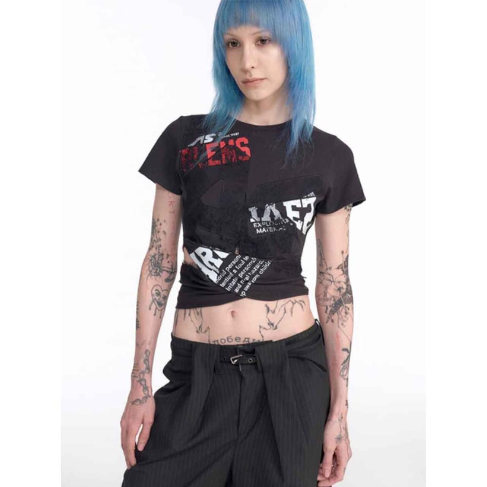 2000Archives JADE LACE TEE BLACK 2A25D2TS10