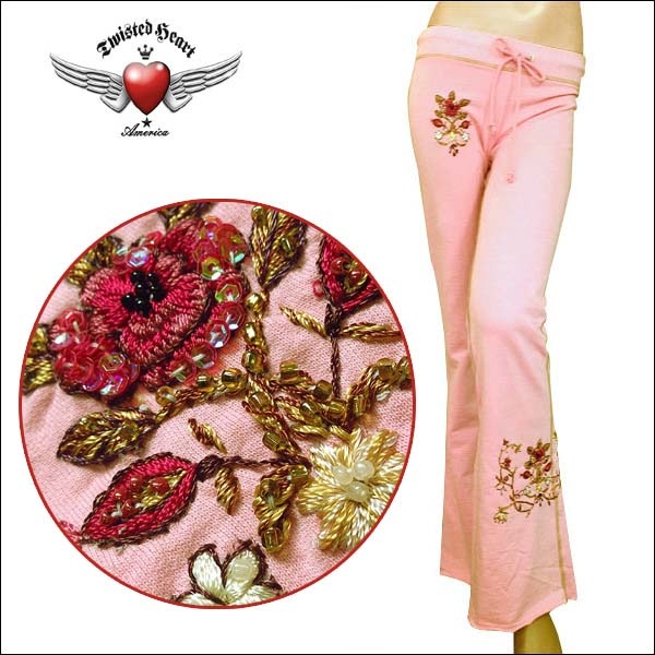 Twisted Heart 　レディース　スパンコール　ビーズ　刺繍　スウェット