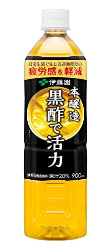 他サイト： 伊藤園 黒酢で活力 900ml×12本 [機能性表示食品]の商品画像