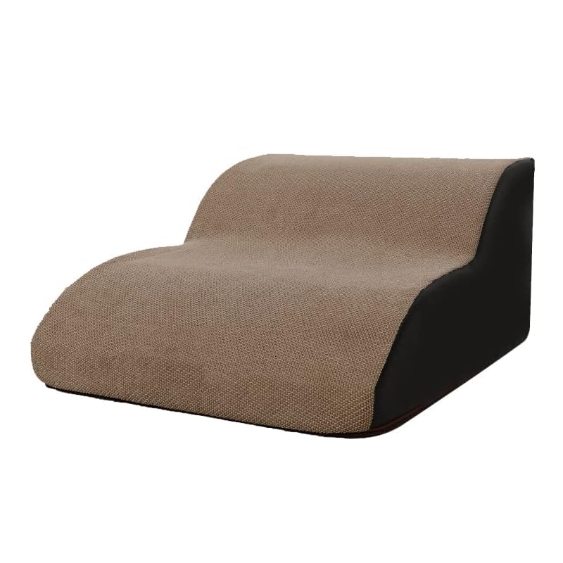 犬 階段 犬用踏み台 ペット用品 ペット階段 2/3段 犬用ステップ 小型犬 老犬介護 怪我防止 滑り止め 高密度フオーム 洗えるカバー 介護用 安全 耐久 心地よい (2段-B)