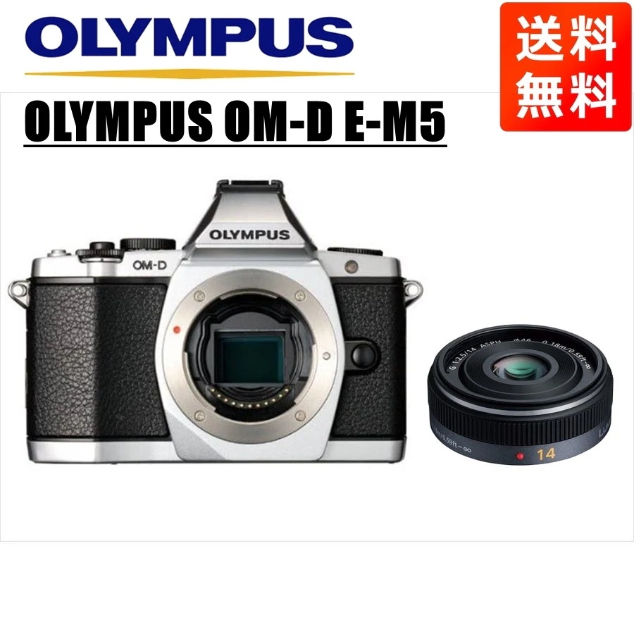OM-D E-M5 シルバー パナソニック 14mm 2.5 レンズセット ミラーレス一眼 カメラ 中古