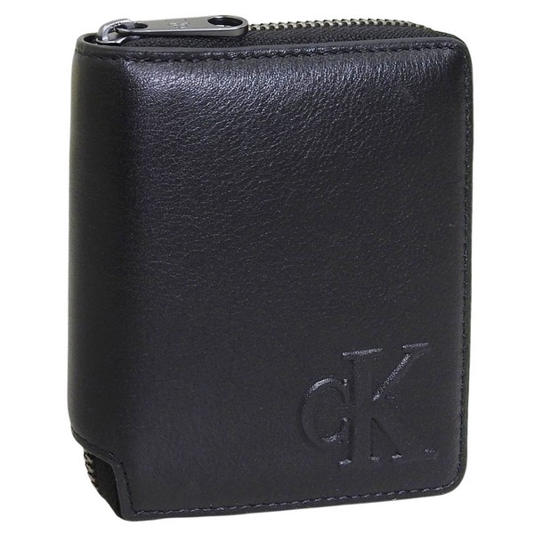 カルバンクライン 財布 メンズ 二つ折り財布 アウトレット レザー ブラック 4D1077G-001 CALVIN KLEIN