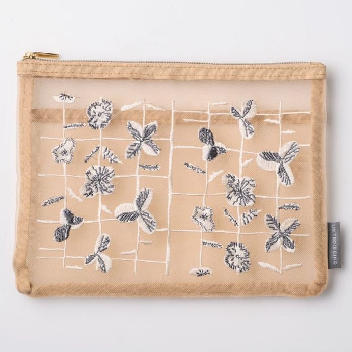 （まとめ買い）ムラタトモコ 刺繍 メッシュポーチ Sprout（スプラウト） UTN310 [x3]