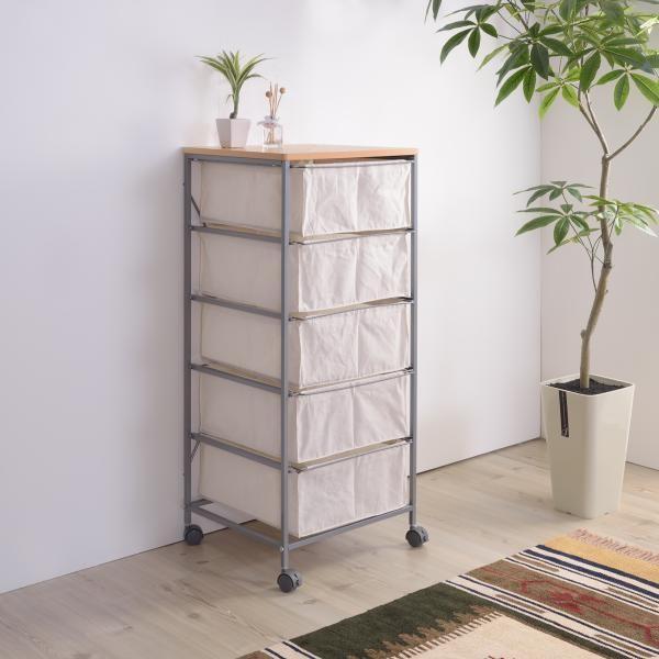 チェスト おしゃれ 白 5段 引き出し収納 収納家具 キャスター付き シンプル 安い 人気