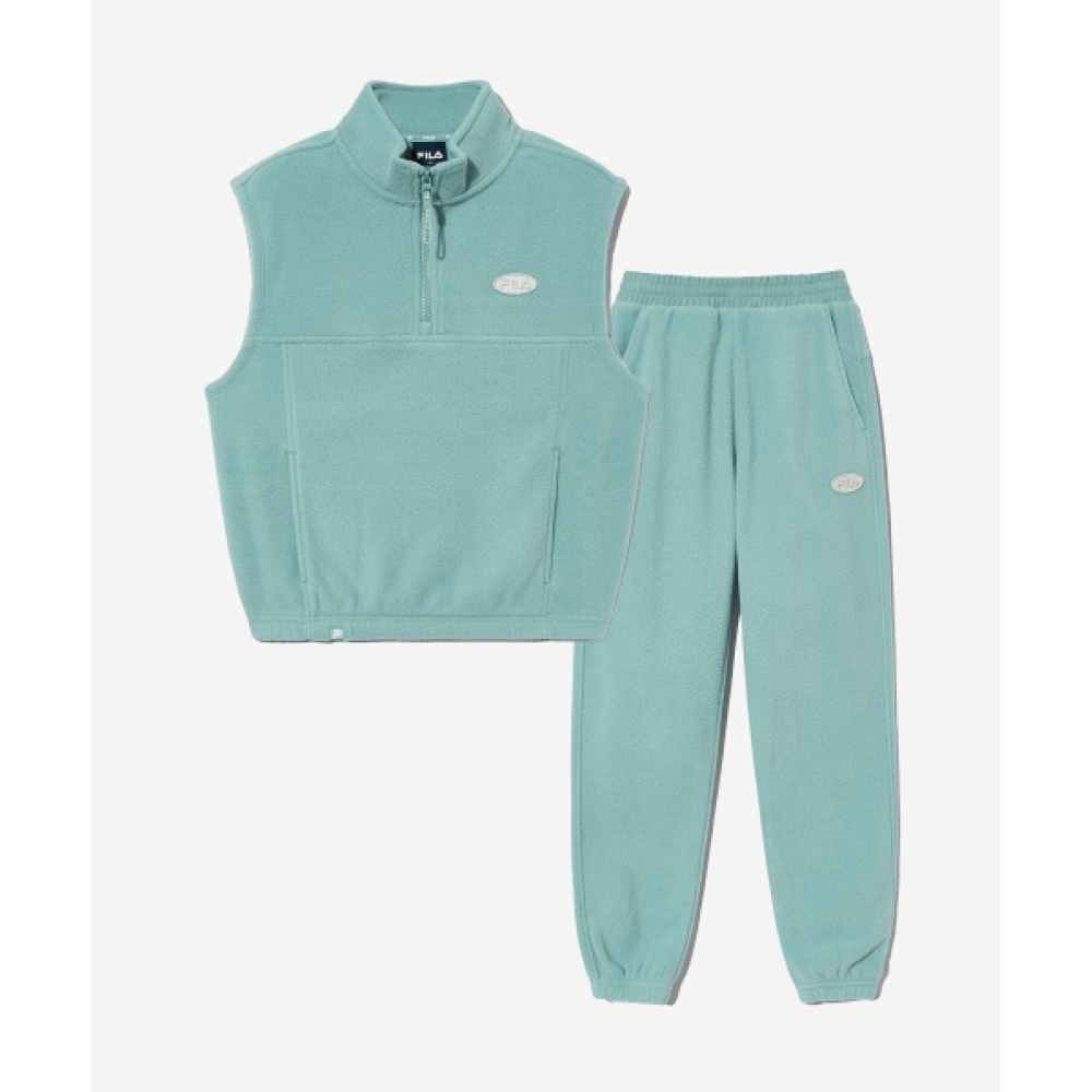FILA KIDS フリースハーフスピルベスト上下セット (FK2FSG4101XBBO)