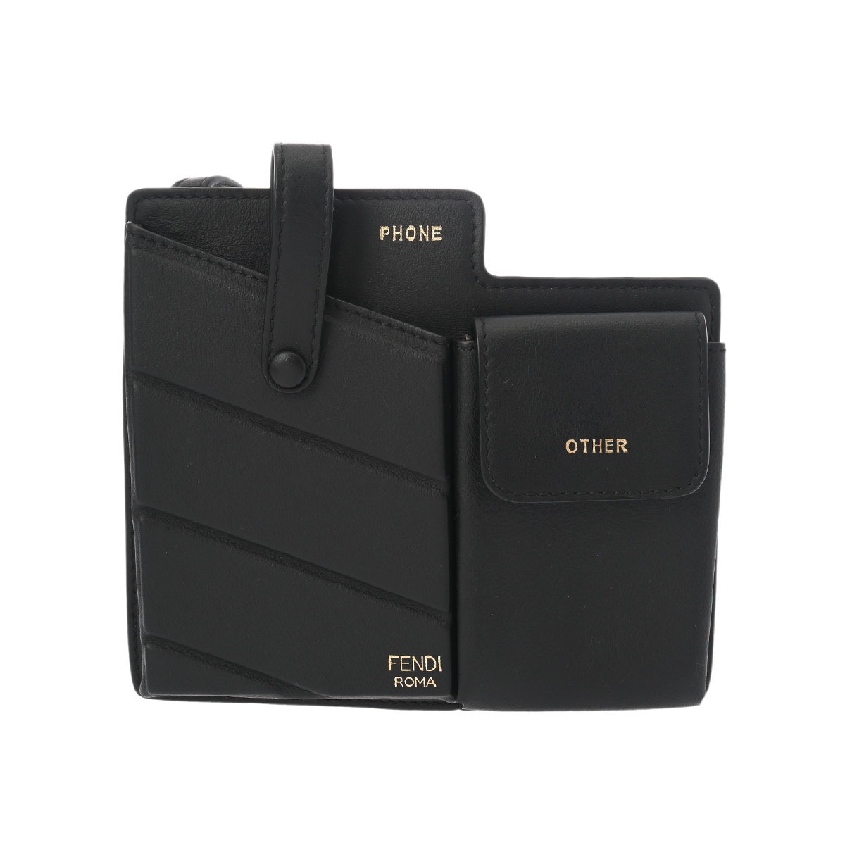 フォンケース ブラック 8BS026 レディース レザー ショルダーバッグ Aランク 中古 銀蔵