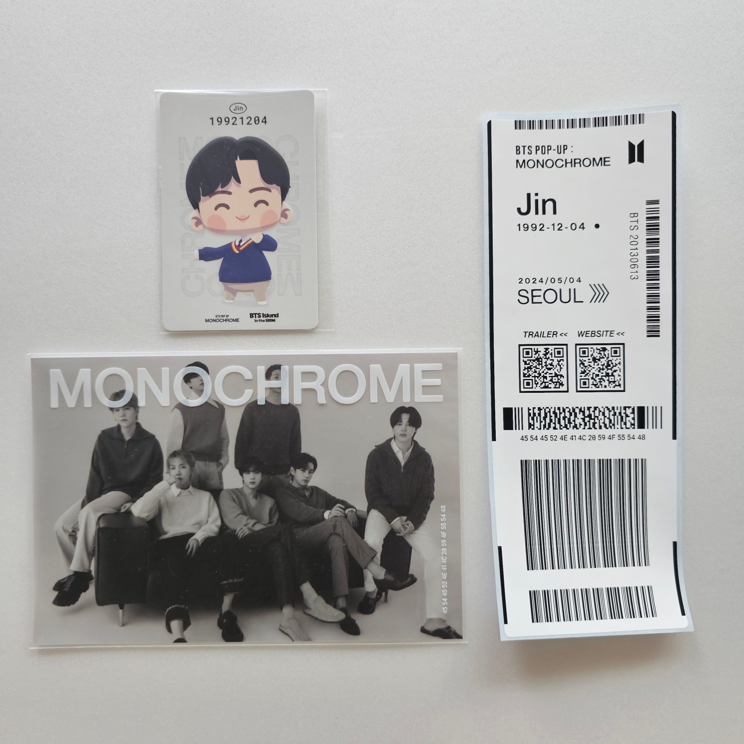 [公式] BTS POP-UP [MONOCHROME] SPECIAL GOODS - JIN