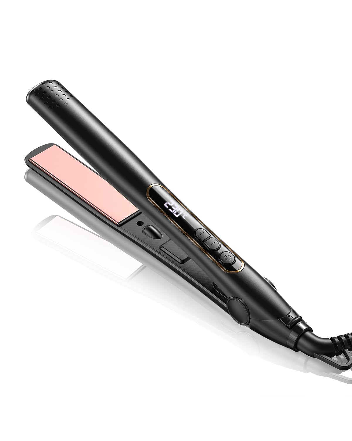 ヘアアイロン ストレート RUNCTY 【千万級マイナスイオン・業界先端サロン髪】2way ヘアアイロン 5段階温度調節 150℃～230℃ 急速加熱 ストレート&カール ふんわり ヘアケア 痛まない