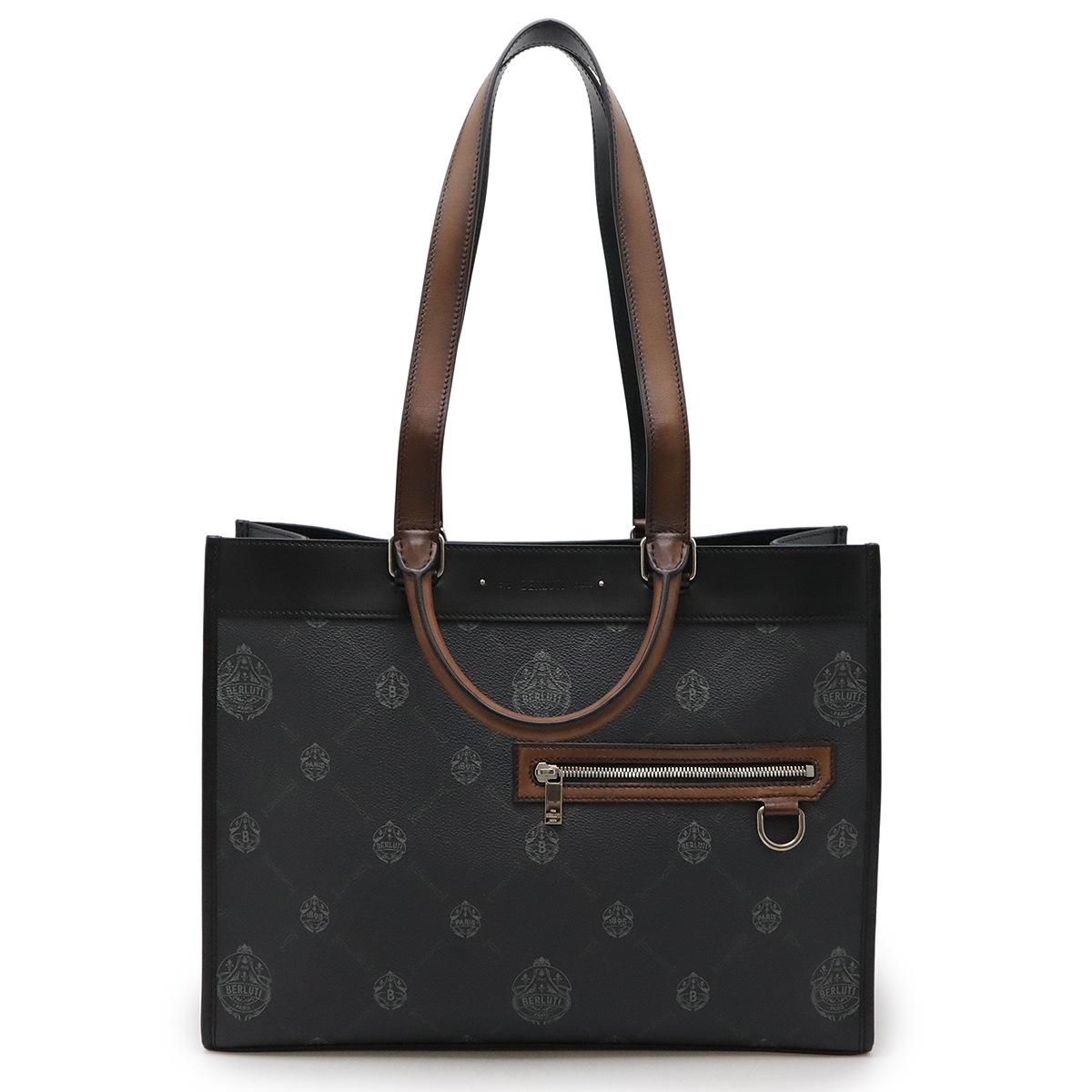 ウリス スモール トートバッグ 2WAY ビジネスバッグ 肩掛け PVC レザー ブラック 黒 ブラウン