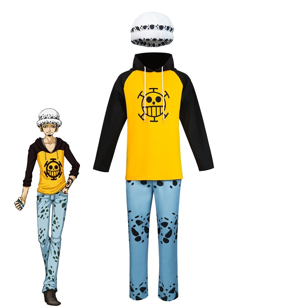 男性,パーカー,パンツ,帽子,偽装スーツ,ハロウィーンの衣装,大人のためのロットファルジア漫画ワンピースコスプレコスチューム