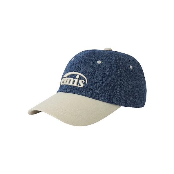 ＜韓国限定＞正規品　emis　 エミス　ウォッシュデニム　ボールキャップ emis(エミス) キャップ WASHED DENIM BALL CAP-LIGHT BLUE DENIM