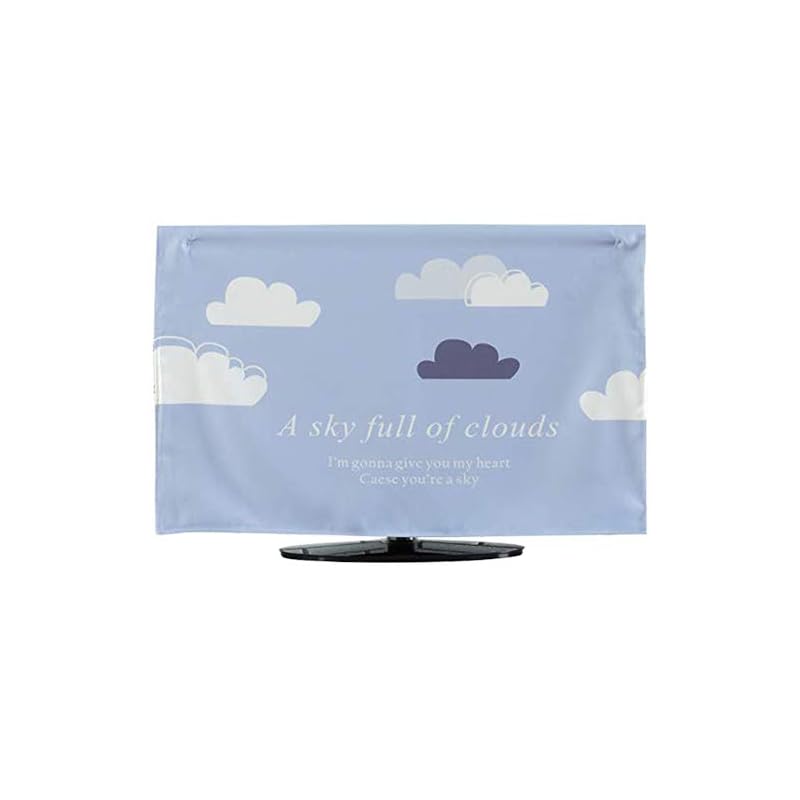 IKENOKOIテレビカバー 防塵カバー 液晶テレビカバー 可愛い 欧米風 42インチ(100X59cm 雲)