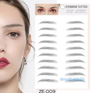 メガ割眉毛シール 眉シール 6D眉毛タトゥーシール 2枚セット 約ペアー 眉毛ステッカー 貼る眉毛 男女兼用 落ちない 防水 時短 メイク