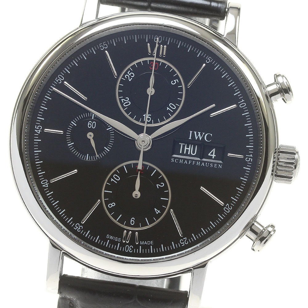 IWC IWC SCHAFFHAUSEN IW391002 ポートフィノ クロノグラフ デイデイト 自動巻き メンズ _826621【中古】