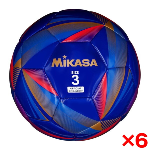6個セット FT329D-NB レジャー用サッカーボール 3号 ネイビー
