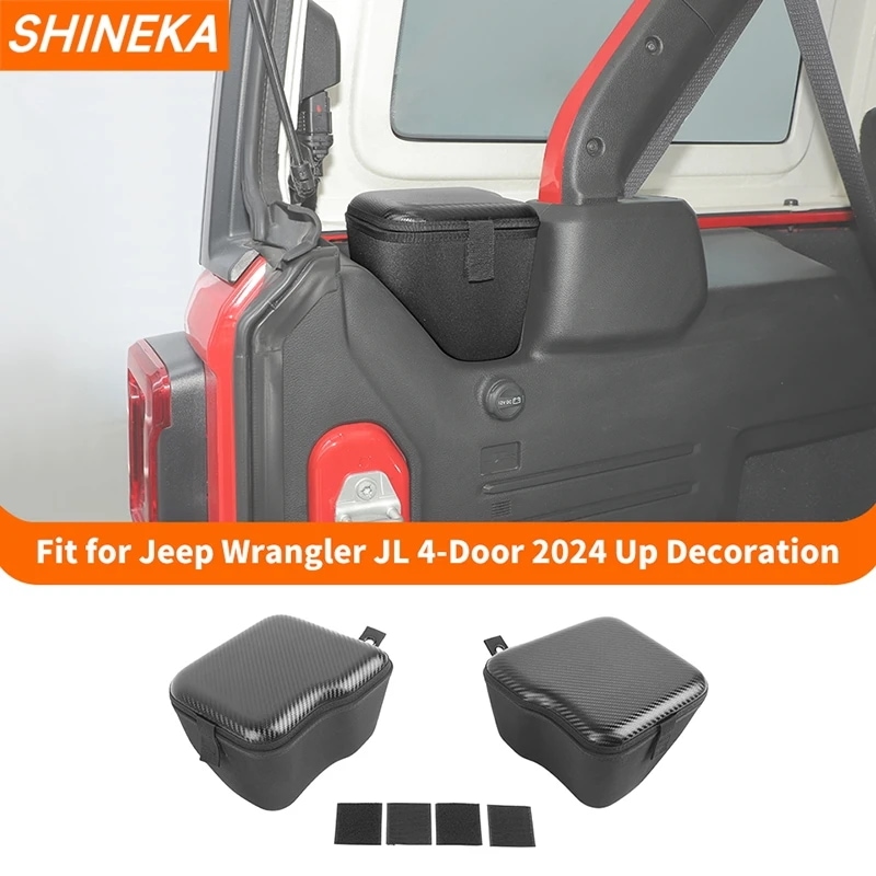 SHINEKA 収納整理 ジープラングラーJL 4ドア 2024 2025 アップ カー トランク サイド ストレージボックス オーガナイザー インテリアアクセサリー 輸入品