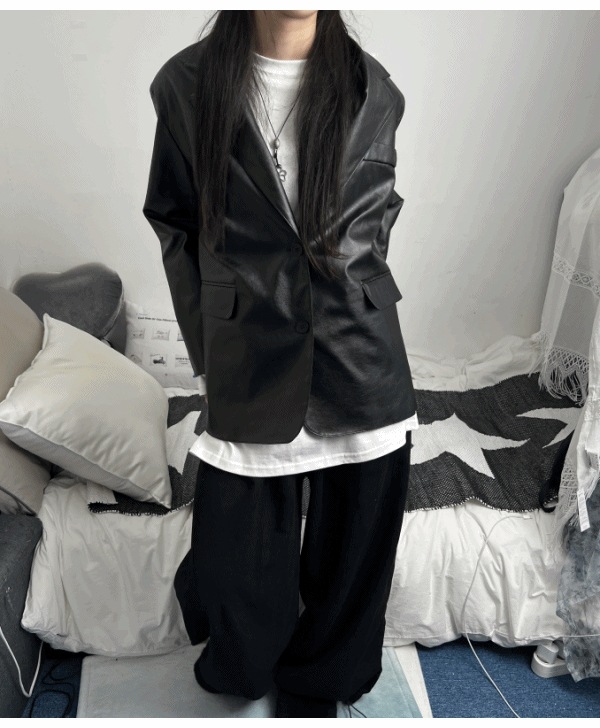 matcha leather over jacket 5,426円