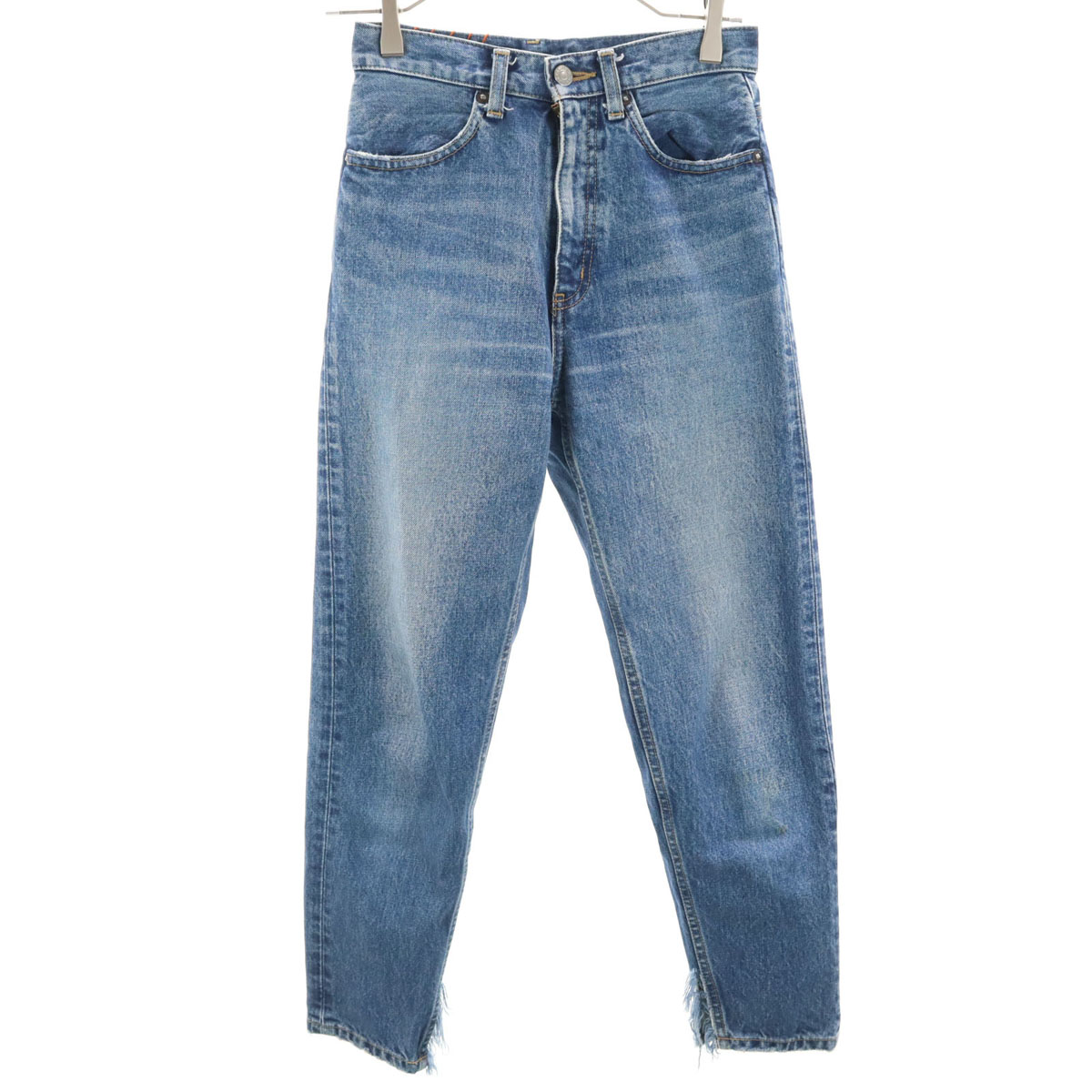R.H. ViNTAGE アールエイチヴィンテージ 日本製 カットオフ加工 テーパードデニムパンツ W23 ウォッシュブルー ジーンズ ロンハーマン レディース 古着
