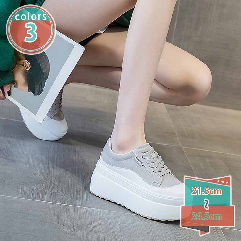 クーポン レディース 靴 スニーカー 疲れない シークレットシューズ 立ち仕事 ヒールスニーカー 厚底スニーカー 無地 歩きやすい 厚底 レディース 靴 楽チン 滑り止め カジュアルシューズ ハイヒー
