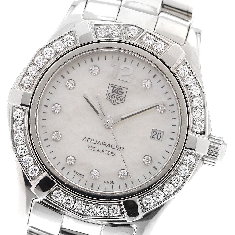 タグホイヤー TAG HEUER WAF1416 アクアレーサー ダイヤベゼル クォーツ レディース 良品 _903328【中古】
