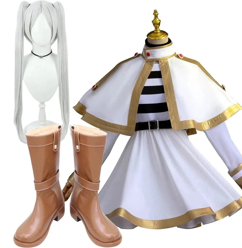 コスプレ衣フリーレン葬送のフリーレンウィッグ靴付きイベントパーティー変演出服クリスマスパーティーまでに制限