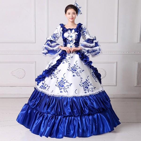 【一部分3日内出荷】オペラ声楽 中世貴族風豪華お姫様ドレス ウェディングドレス カラードレス 舞台服 ステージ衣装 プリンセスライン 演劇 ドレス 宮廷服ドレス 12,300円