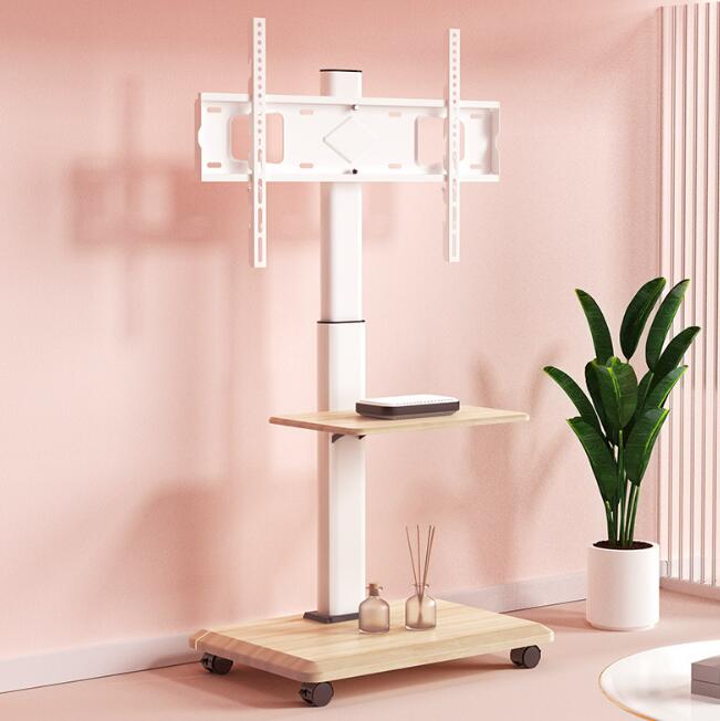 テレビ台サポート可動式会議室リビングフロアタイプキャスター付ユニバーサル付きテレビ台 自由に移動