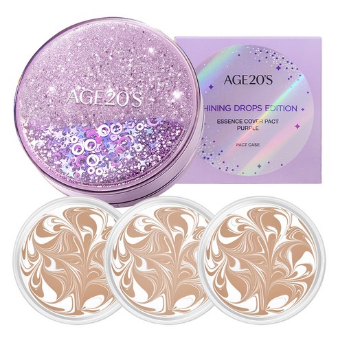 シャイニング ドロップ エディション ニューオリジナル エッセンス カバー ファクトケース+詰め替え 12.5g x 3p 23号(ホワイトラテ) 1セット