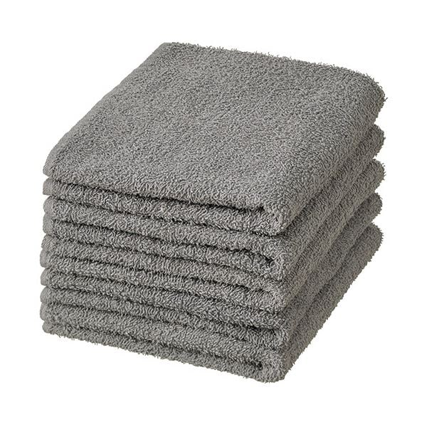 （まとめ） フェイスタオルグレー 1パック（5枚） [x5セット] 7,693円