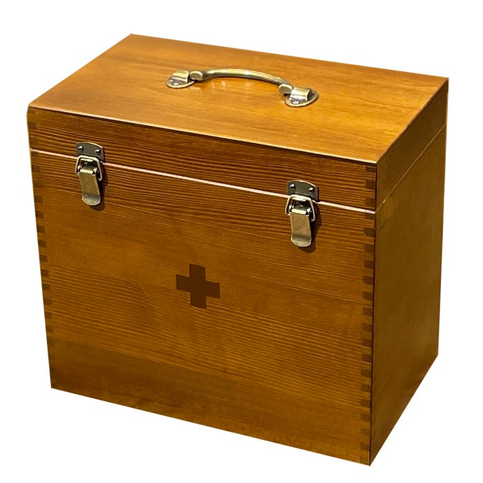 木製救急箱 大 アンティーク調 天然木 I-60033 くすり箱 薬箱 薬ケース お薬ボックス 12,870円