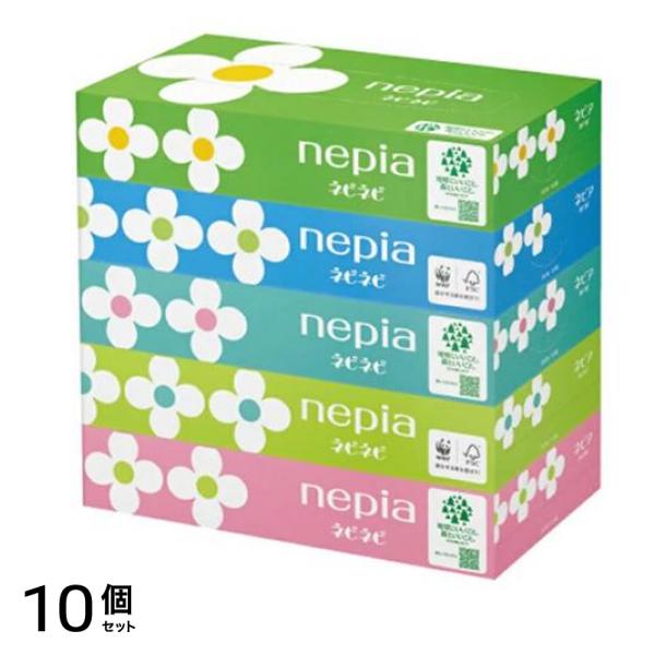 ネピア ティシュ ボックスティッシュ 300枚(150組)× 5箱パック 10個セット
