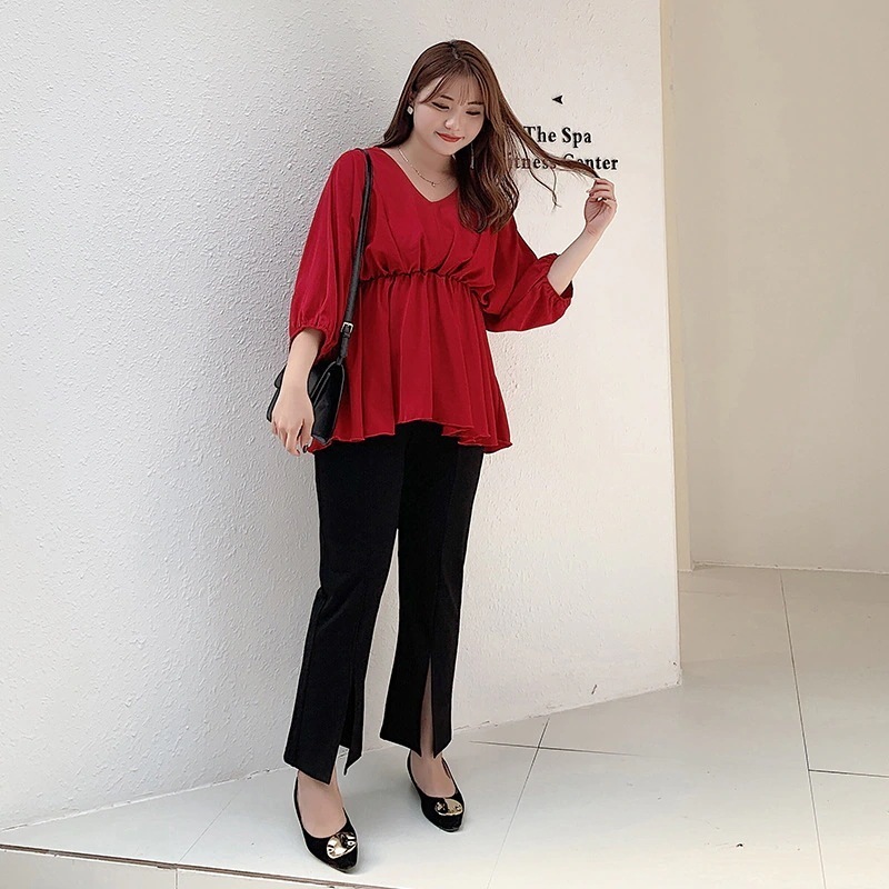 パンツレギンス5L 大きいサイズ レディース 上品 ワイドパンツ大きいサイズの婦人服が開いているカジュアルパンツ秋冬新型弾力ズボンのゆったりしていてトラ 韓国ファッション 4L 春夏 秋冬 5l ズボ