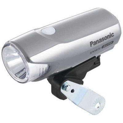 他サイト： パナソニック　Panasonic　自転車用ヘッドライト LED かしこいランプ(シルバー)　NSKL153-Sの商品画像