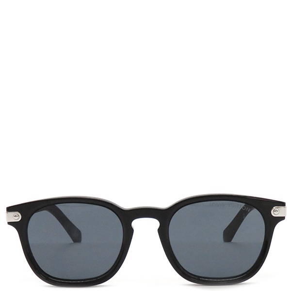 ルイヴィトン LOUIS VUITTON サングラス LV シグネチャー スクエア ラウンド 5122 プラスチック ノワール シルバー金具 黒 Z2381U RZ2214 【箱】【中古】