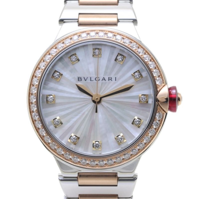 ルチェア ダイヤモンド 103825 LUP33SG シェル【2024年5月正規店購入】K18PGxSS レディース /39843【中古】【腕時計】