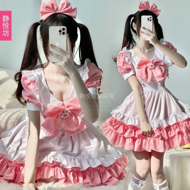 日本アリス メイド衣装 かわいい プリンセス ロリータ 日本アリス ソフト 女の子 コスプレ メイド衣装 パウダー