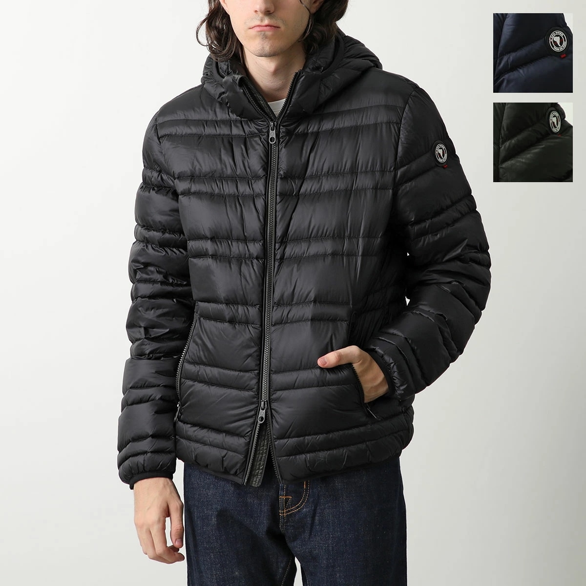 CAPE HORN ケープホーン ダウンジャケット SHINY CLIPPER シャイニー クリッパー 71550 メンズ フード付 ラバーロゴパッチ カラー3色