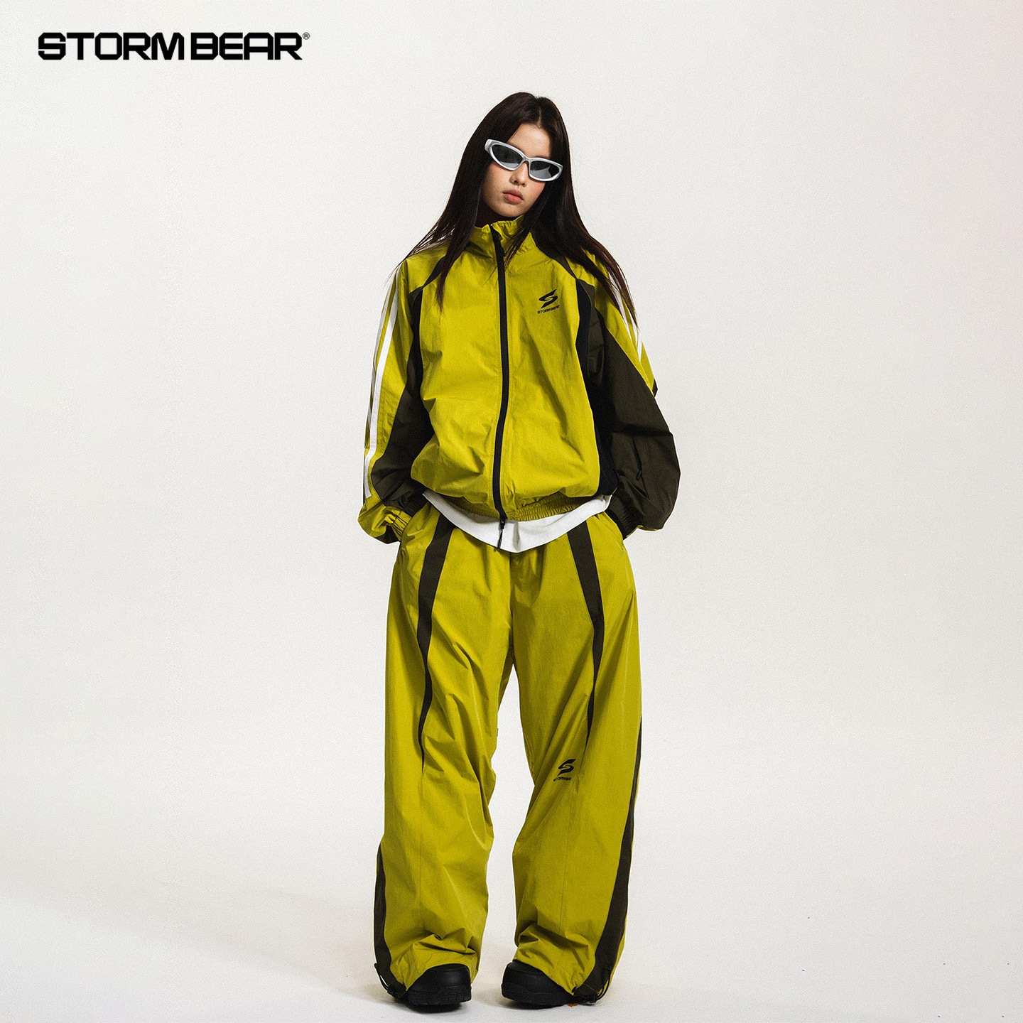 スノーボードウェア 2025 2026 グリーン コントラストカラー 3L 上下セット レディース メンズ スノパンツ スノウェア レディース スキーウェア スノボウェア スキー 防风撥水