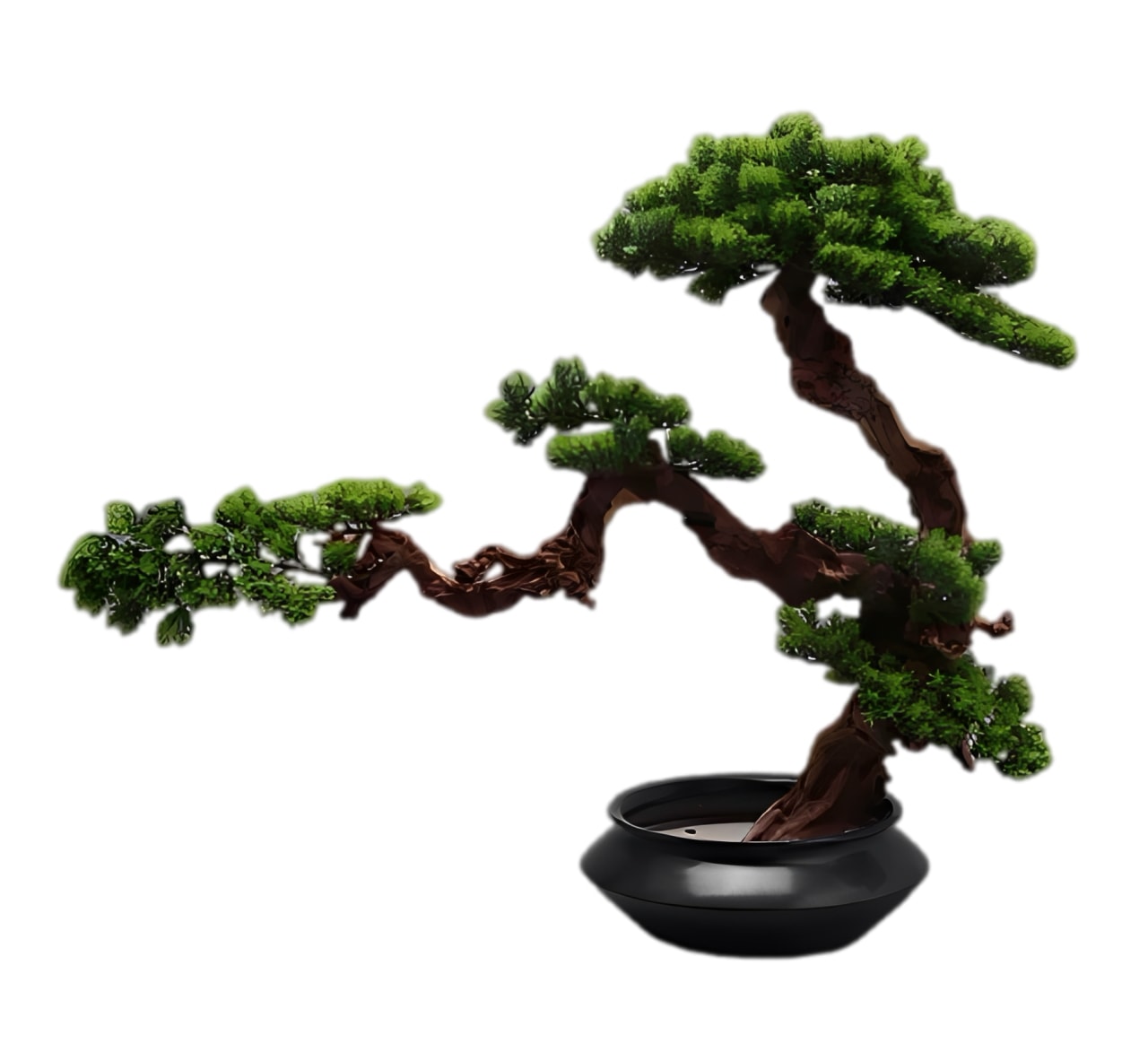 天然木とフェイクのハイブリッド フェイク盆栽　松「雅峰」 Artificial bonsai