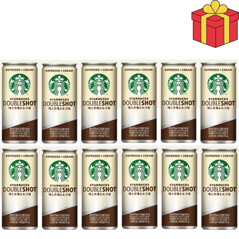 [大容量 企画]エスプレッソ クリーム ダブルショット 缶コーヒー 200ml X 12個 韓国 コンビニ 人気 コーヒー 大容量 家庭用 オフィス ギフト用トレーダーズ コストコ コスパ 缶コーヒー