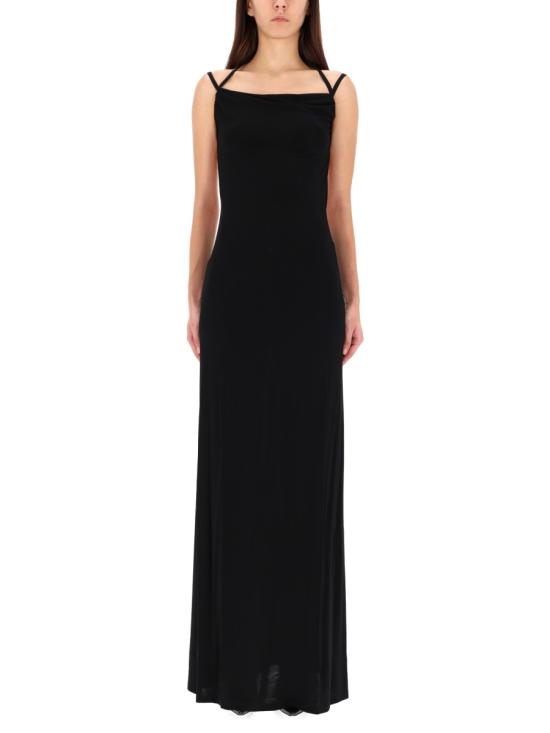 MARINE SERRE Women Dresses WDR335A CJER0022BK99 BLACK