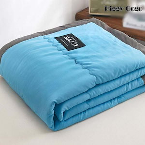 接触冷感 100*150cm 肌掛け布団 薄いマイクロソフト中わた 吸湿速乾防ダニ 洗えるキルトケット!