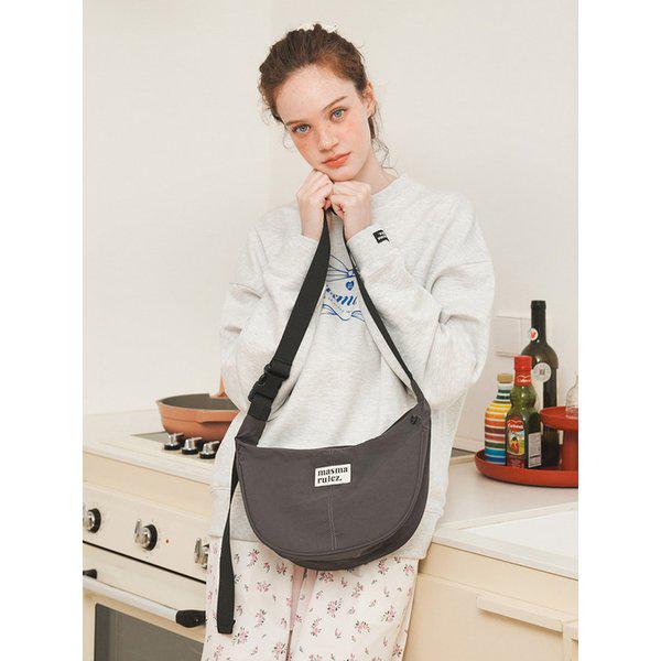 mini ver. Halfmoon cross bag_チャコール